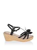 JULIE JULIE Sandalias de cuña (Negro)