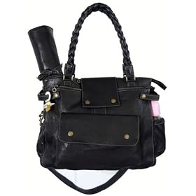 Not Rational Diaper Bags - Gretel Black Diesel Leather Diaper Bag