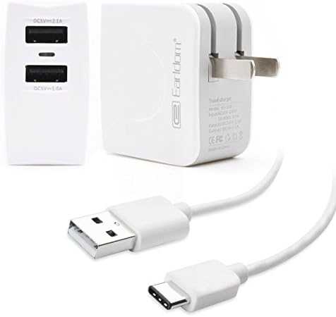 2.1Amp Dual Port Wall Charger with 3ft USB Type C to Type A 2.0 Charging Cable Cord for for OnePlus 2 3 Two Three,LG G5,Nexus 5X,Nexus 6P and More