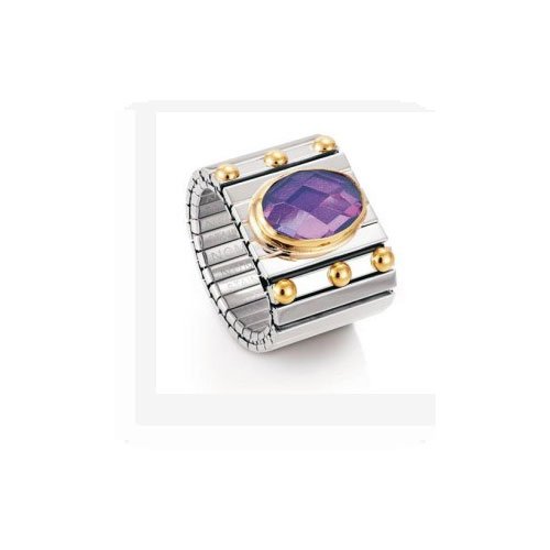 Nomination Damen-Ring Extra Gro&szlig; Facettiert Zirkon Violett Ring gr&ouml;&szlig;e variabel 041541/001 Preisvergleich