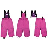 Kids Snow Pants/Snow Bibs with Adjustable Hem BERRY 24 MOS.