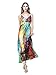 Maggie Tang Sleeveless Slip Print V-Neck Maxi Long Summer Holiday Beach Dress