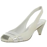 Nine West Womens Bonomo Sandal,White/Silver,10 M