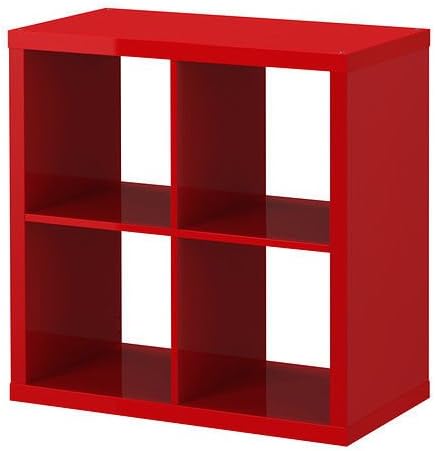Ikea Kallax 2x2 Bookcase Cube Shelving Unit, High Gloss Red, Retired