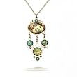 Yoolie's Sea-foam Green, Opal and Beige Toned Blue Haze Fashion Necklace #5208 YN GN ONK