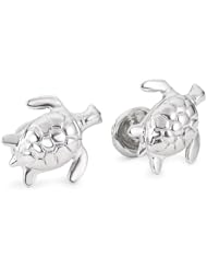 ROTENIER "Novelty" Sterling Silver Turtle and Turtle Shell Cufflinks