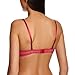 Wonderbra Women's Gel Pixel Lace Underwire Plunge Bra Red 34C