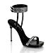 Pleaser Shoes WomenOs MONROE-36, 4 1/2 Rhinesone-Covered Heel Two Band Mini-Platform Sandal