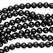 Accessories Jet Black Glass Simulated Onyx 6mm Round Beads / 16 Inch Strand Image