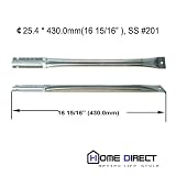 MCM 15641 Replacement Straight Stainless Steel Pipe Burner for Char Broil, Charmglow, Costco Kirkland, Grand Isle, Jenn Air, Kenmore Sears, K Mart, Members Mark, Nexgrill, Perfect Flame by Lowes.