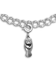 Sterling Silver Manatee Charm for charm bracelet by The Magic Zoo
