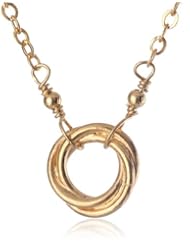 Gold Plated Sterling Silver Love Knot Chain Necklace, 17"