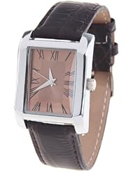 Orient Idea Ori-0276E Unisex Wrist Quartz Analog Watch Timepiece with PU Leather Band - Brown
