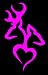 Browning Deer Head Heart Logo STYLE #2 (Decal will come in HOT PINK)