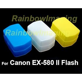 Janco Omni-Bounce Blue+Yellow+white kit Flash Diffuser box for CANON 580EX / 580EX II flashes