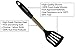Stainless Steel & Silicone Black Slotted Spatula Turner By Martello Technology - Heat Resistant Rubber Spatula - Non Stick - High Grade Silicone spatula