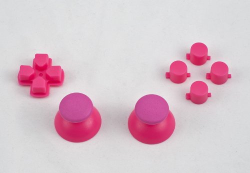 Pink buttons, D-pad, Thumbstick set for Playstation 3 controller (Square, Triangle, X, Circle) Custom mod (PS3)