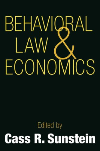 Behavioral Law and Economics (Cambridge Series on Judgment & Decision Making) (Cambridge Series on Judgment and Decision Making)