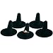 5 Black Velvet Round Base Ring Finger Jewelry Holder Showcase Display Stands