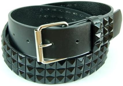 Q Collection Faux Leather Pyramid Studded Belt