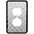 Brainerd 135859 Diamond Plate Single Duplex Outlet Wall Plate / Switch Plate / Cover
