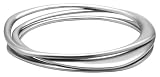 Fossil Bracelet - 3 Set of Metal Bangles (Color: Silver)