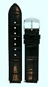 Fits Philip Stein size 1 18mm Black Alligator Grain Leather Watchband With Spring Bars By JP Leatherworks