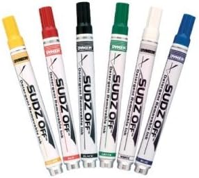 Itw Professional Brands 253-91146 Sudz Off Detergent Removable Temporary Markers, White, Medium