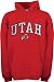 Utah Utes Red Acid Washed Mascot Hooded Sweatshirt