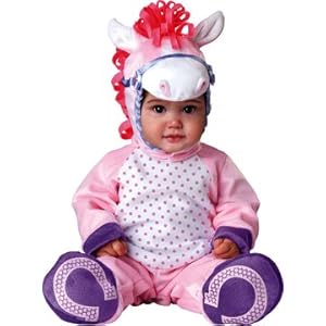 InCharacter Baby Girl's Pretty Pony, Pink/White, Medium