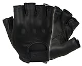 Damascus D22S Leather Driving Gloves Half-Finger Unlined, Medium