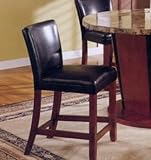 Black Vinyl Counter Chairs One Pair