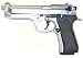 F 92 Metallic Blank Firing Gun 9mm - Silver Finish
