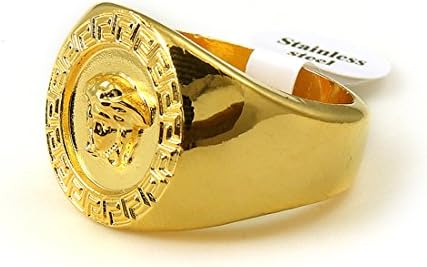 2015 New Exaggerate 18k Gold Plated 2 Colors Medusa Rings (Gold US10)
