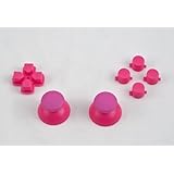 Pink buttons, D-pad, Thumbstick set for Playstation 3 controller Custom mod