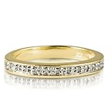 FOJO's Diamonds in 18K Gold Over Silver Basic Band Ring (.10 ct. tw.)