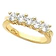 14K Yellow Gold Diamond Five-Stone Anniversary Ring - 0.75 Ct.