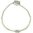 Silver Ankle Bracelet Pair Fine Body Jewelry for Women 10 inches (sanklt023b)