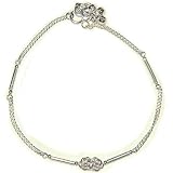 Silver Ankle Bracelet Pair Fine Body Jewelry for Women 10 inches (sanklt023b)
