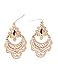 CA Mode Women's Dangle Pierced DropEarrings Crystal Rose Gold