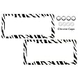 Zebra License Plate Frames (Set of Two) Made of Plastic
