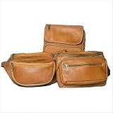 Large Double Pocket Waistpack Color: Tan