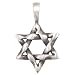 Jewish Star Of David Pewter Pendant Necklace