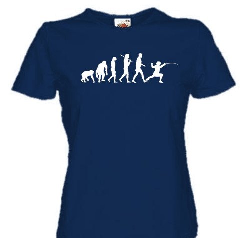 Standard Edition FECHTEN DEGEN EVOLUTION Girlie-Shirt Navy L Standard Edition FECHTEN DEGEN EVOLUTION Girlie-Shirt Navy L