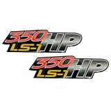 2 x (Pair Set of 2) LS1 350HP V8 Engine Real Aluminum Badge Emblem for 97-04 Chevy...