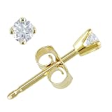 14K Yellow Gold .05 ctw Diamond Half-Pair Solitaire Earring