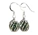 Recycled Vintage Olive Wine Bottle Cage Earrings