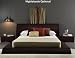 Modloft Waverly Curved Platform Bed with Leather Headboard