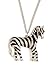 Magic Metal Zebra Necklace Black Striped Safari Silver Tone NN31 Crystal Animal Pendant Fashion Jewelry