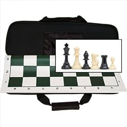 Wood Expressions Tournament Chess Set with Black Canvas Bag